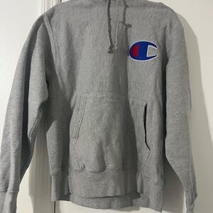 Champion Men's Gray Hoodie with Logo